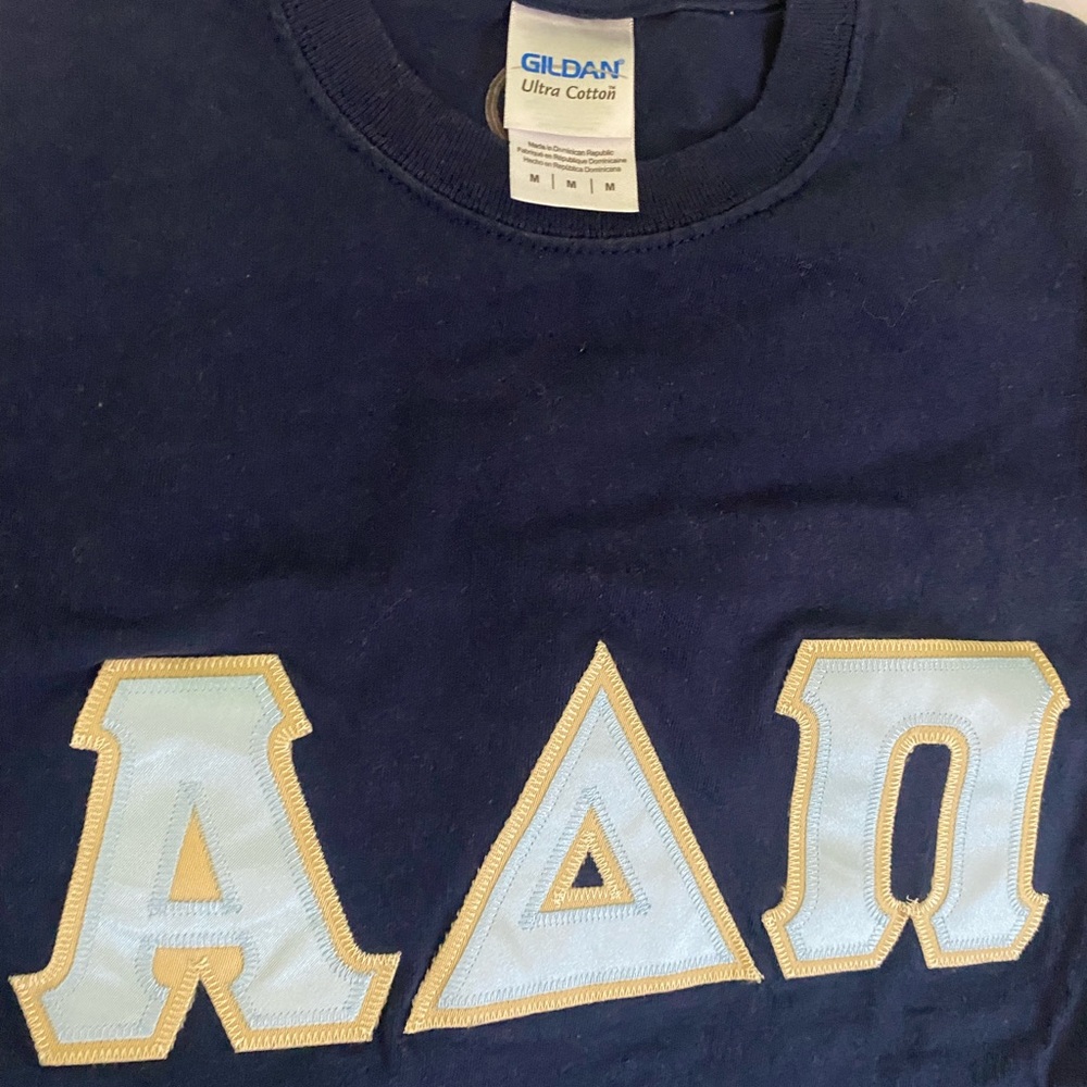Adpi stitched letter shirt